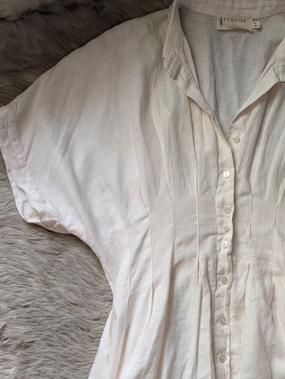 EUC Anthropologie Exquise The Tobie Linen Maxi Dress in White - Picture 6 of 13